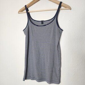 J. Crew Womens XS Navy Blue White Striped Tank Top Cotton